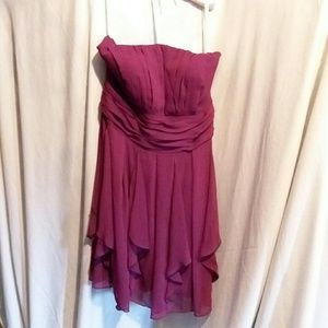 Fuschia sheer skirted Dress EUC